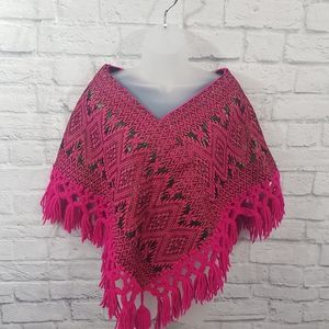 LanraMex VTG Crochet Fringe Shaw